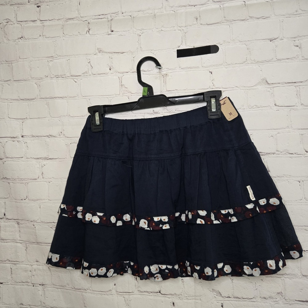 Hollister Y2k Cotton Gauze Tiered Ruffle Mini Skirt Sz M Cottagecore